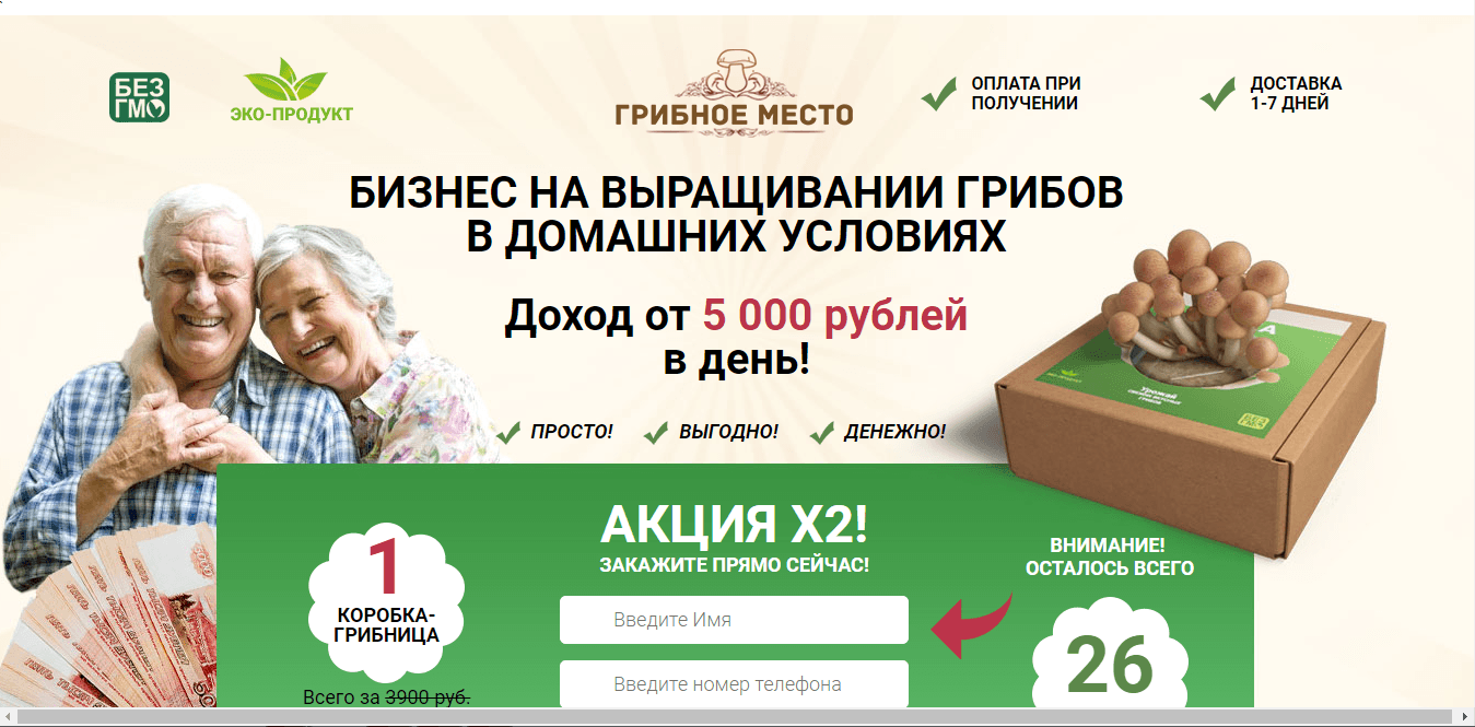 грибное место - лохотрон