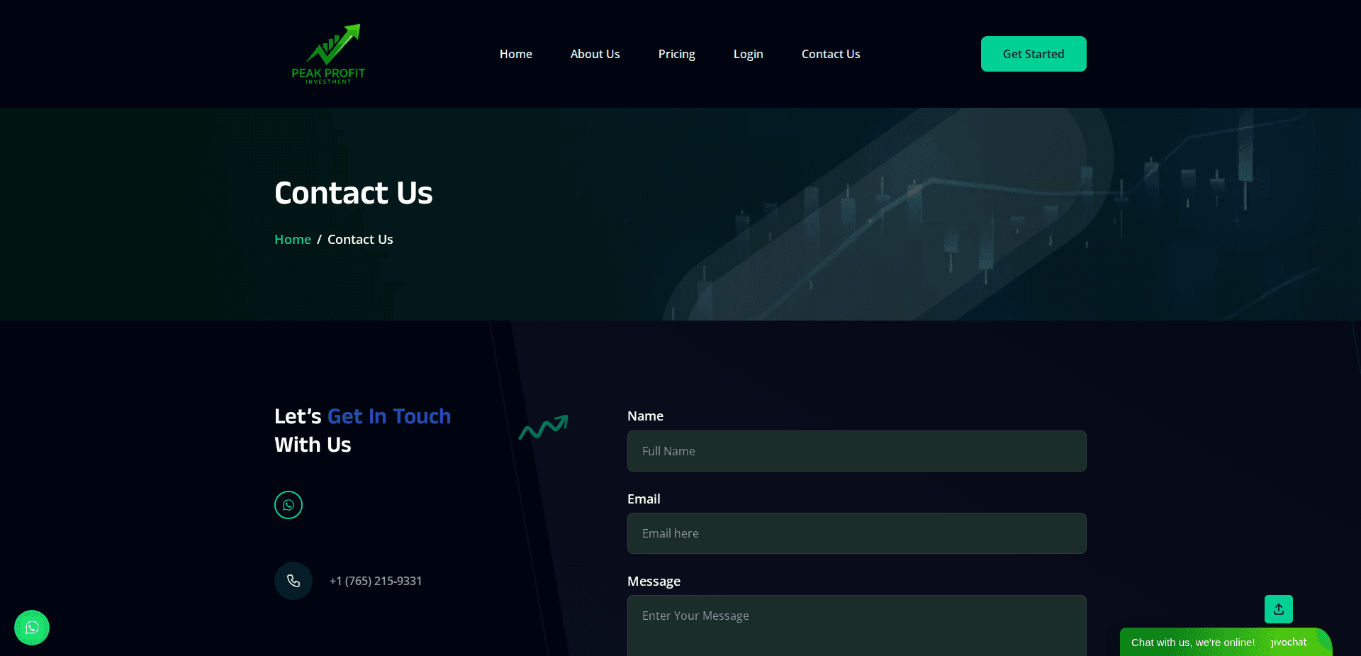 Website screenshot for https://peakprofitinvestments.com/ - 3