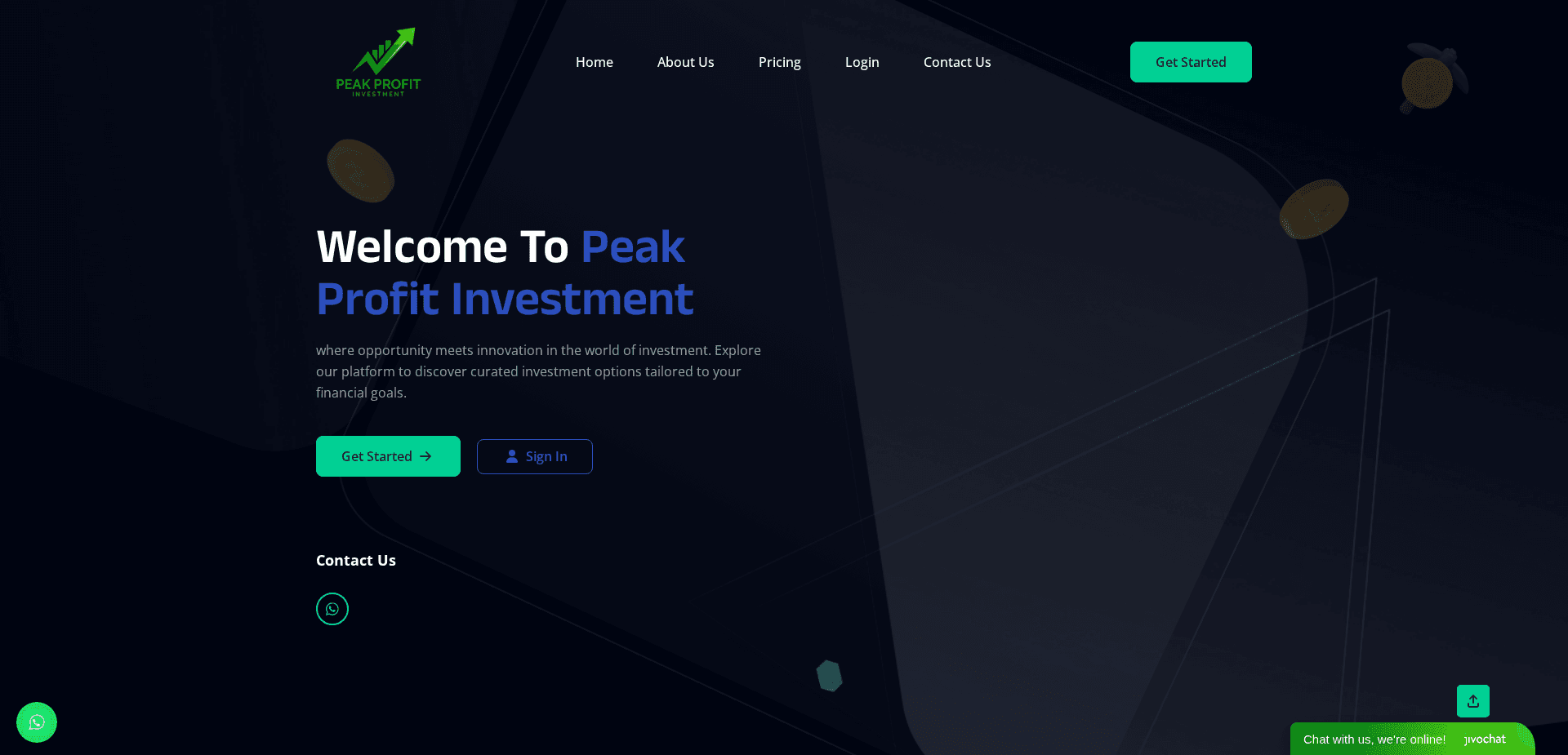 Website screenshot for https://peakprofitinvestments.com/ - 1