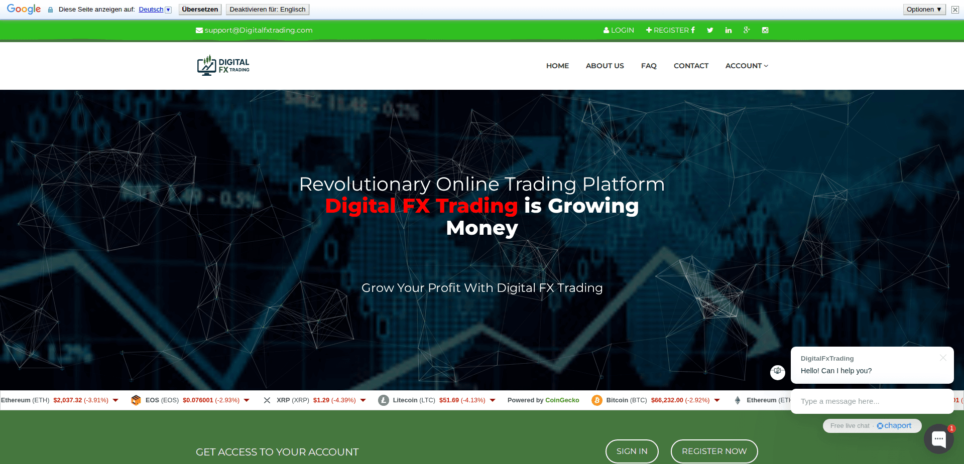 Website screenshot for https://digitalfxtrading.com/ - 1