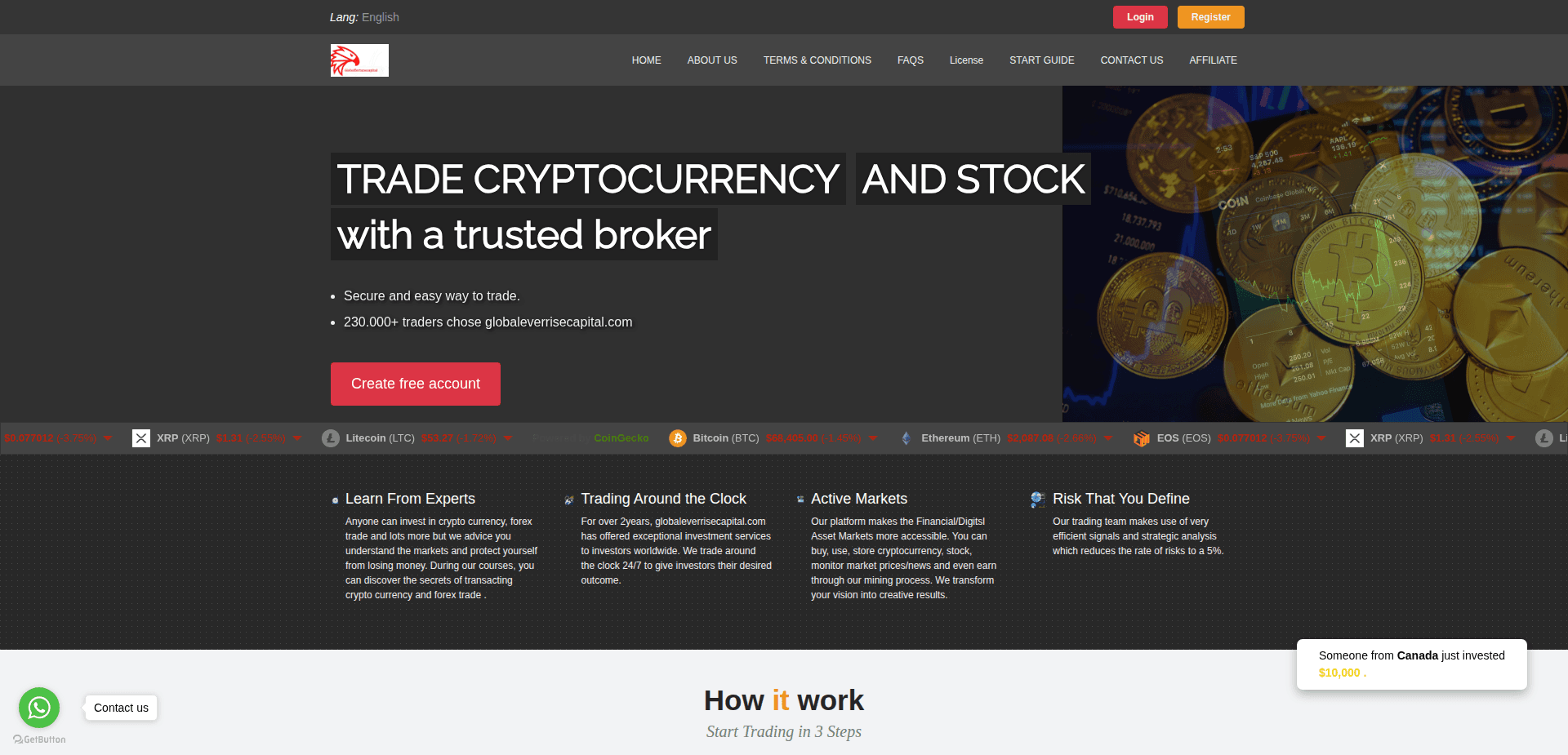 Website screenshot for https://globaleverrisecapital.com/ - 1