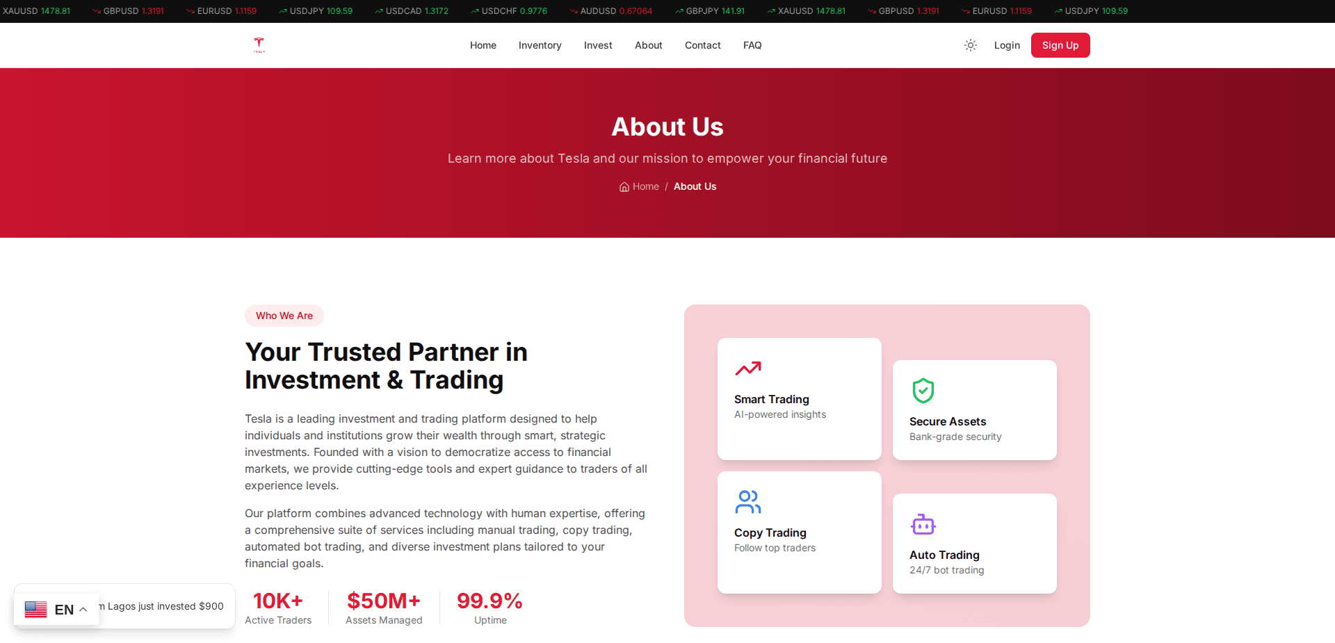 Website screenshot for https://teslaxplorers.com/ - 2