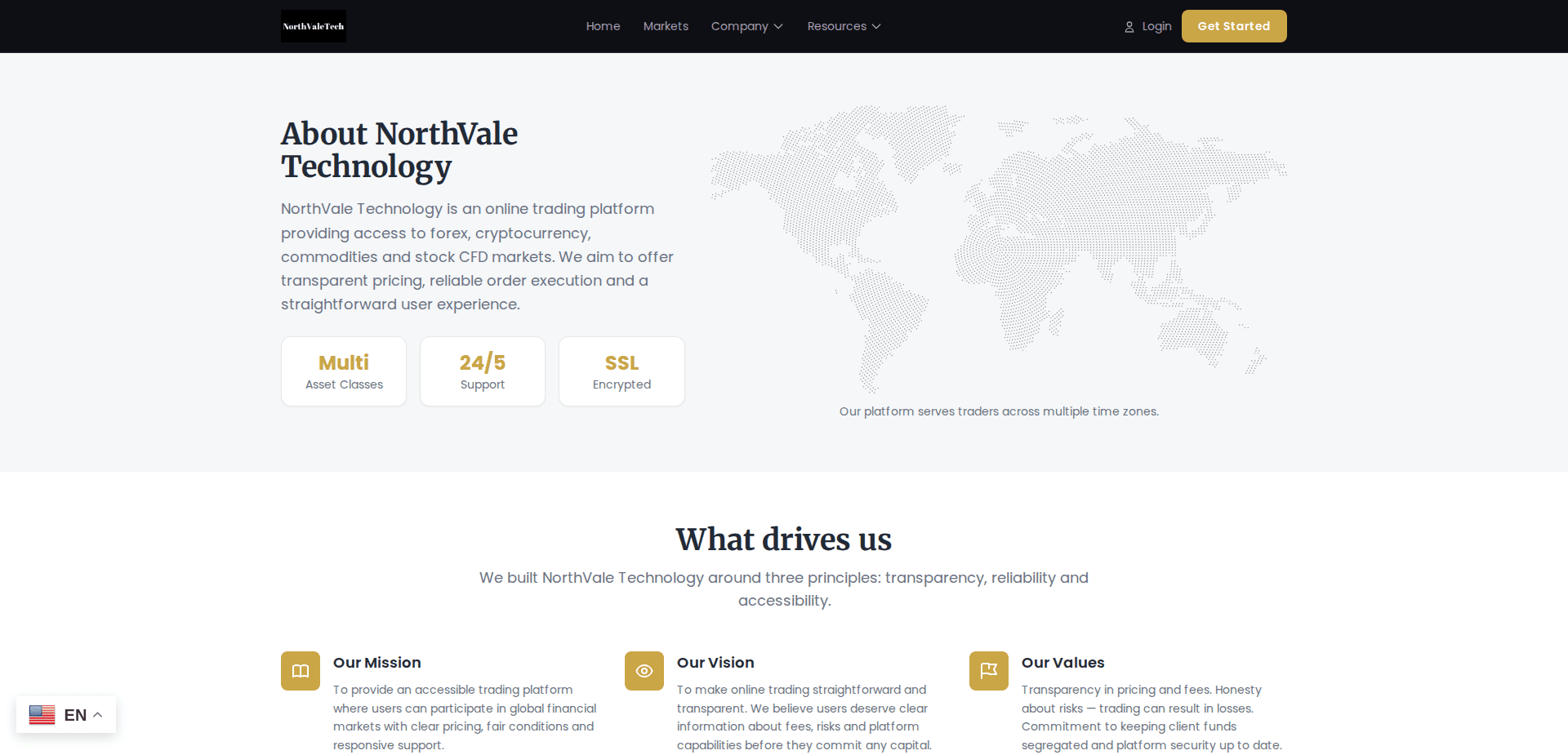 Website screenshot for https://northvaletech.com/ - 2