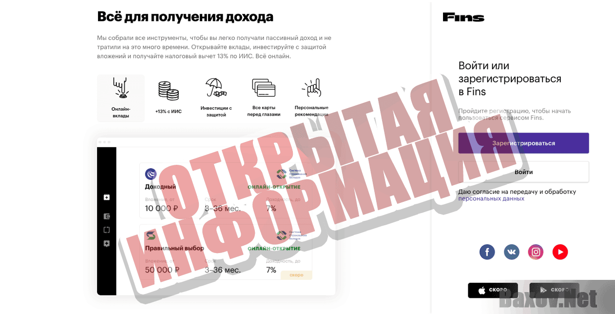 Fins - Открытая информация