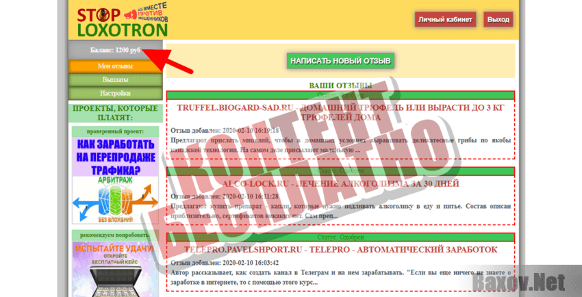 StopLoxotron Контент бесплатно
