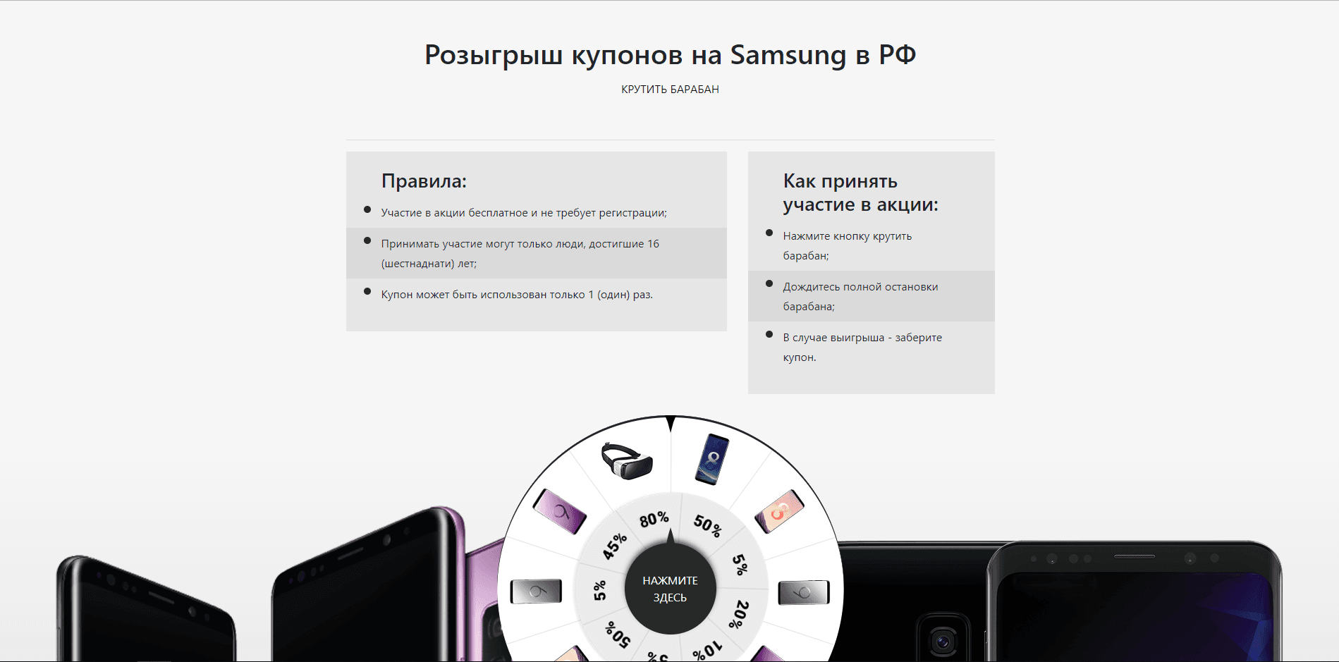 Розыгрыш купонов на Samsung в РФ - лохотрон