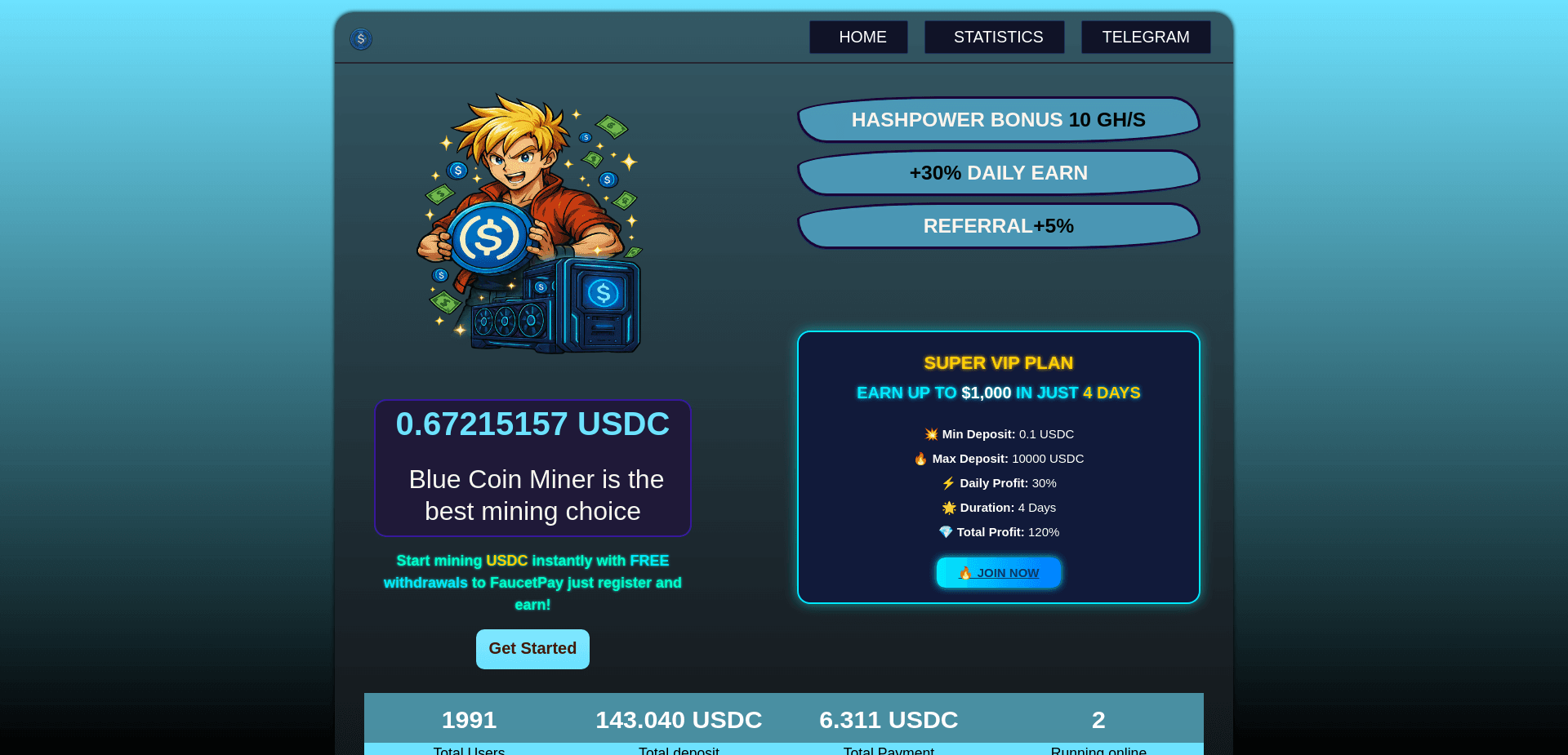 Screenshot for bluecoin.store - 1