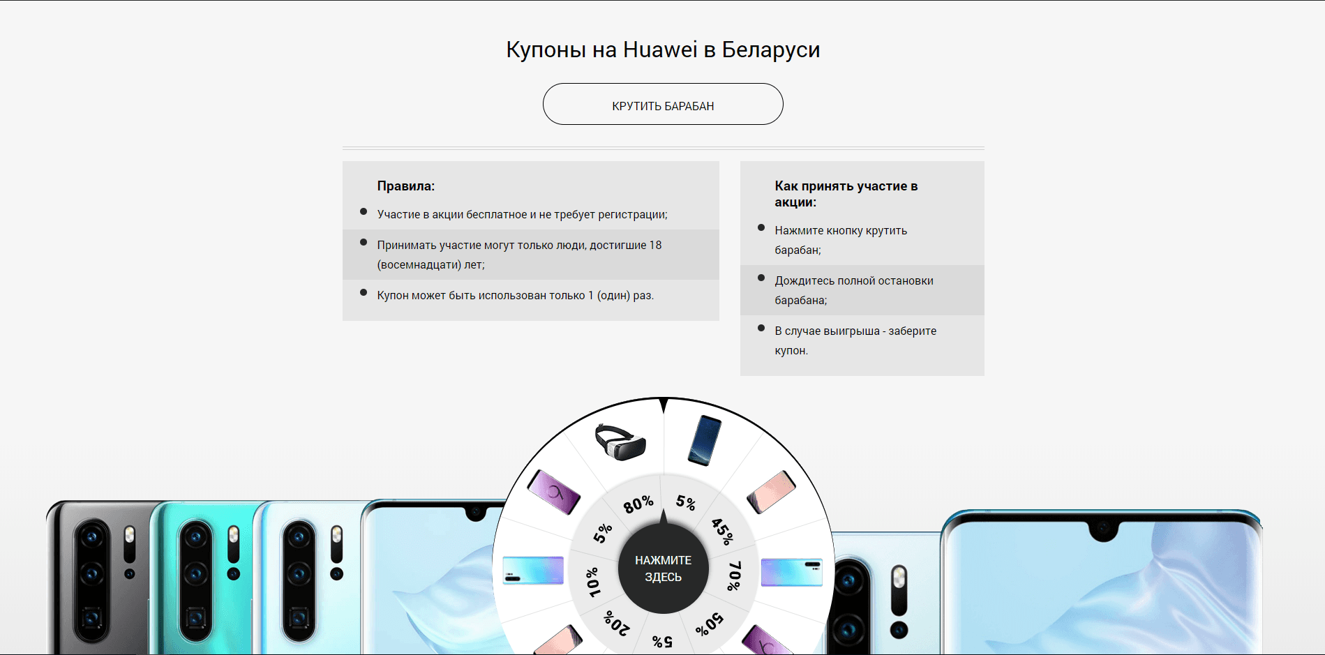 Купоны на Huawei в Беларуси - лохотрон
