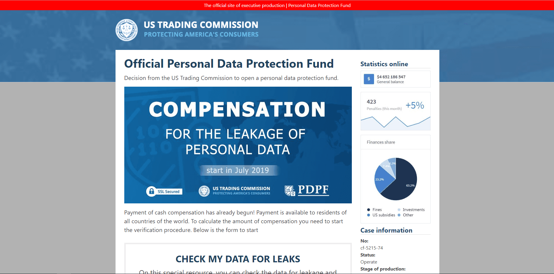 Official Personal Data Protection Fund - лохотрон