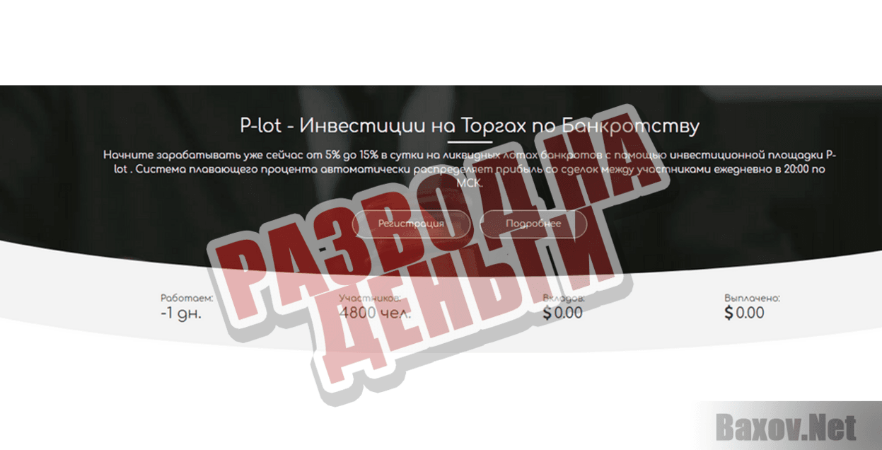 P-Lot - Развод на деньги