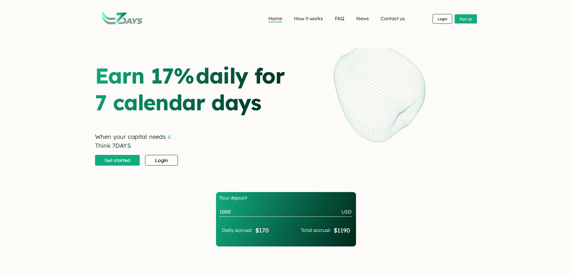 Website screenshot for https://7days.ltd/ - 1