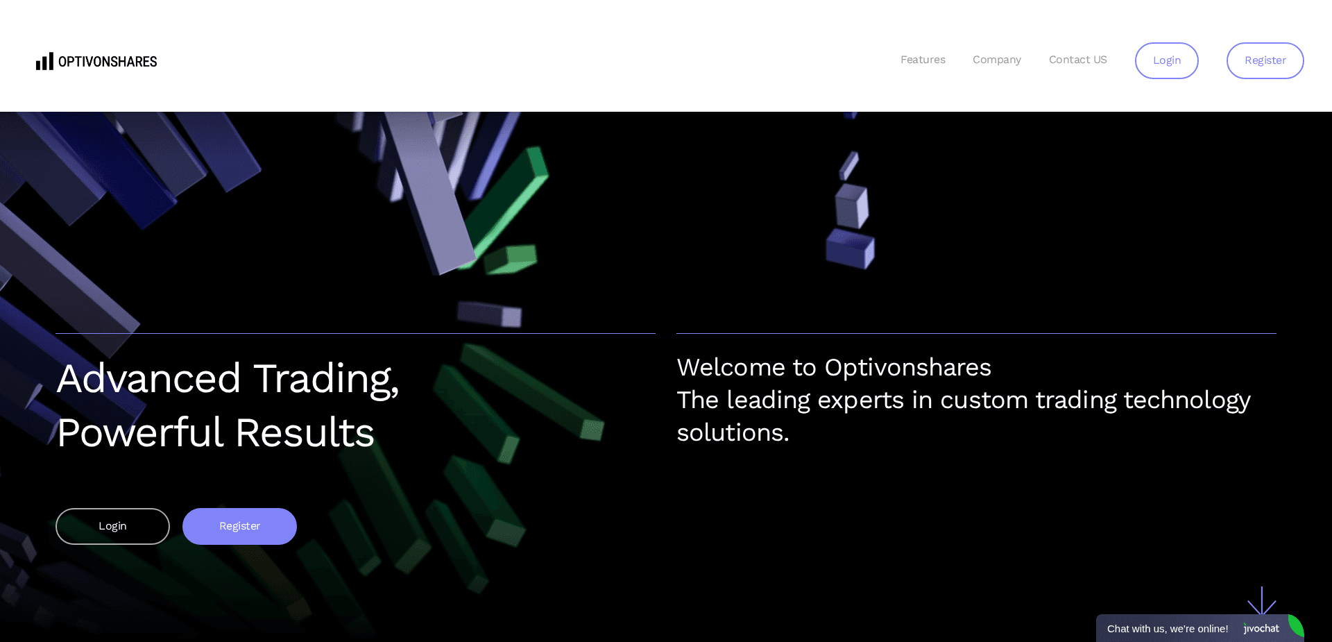 Website screenshot for https://optivonshares.net/ - 1