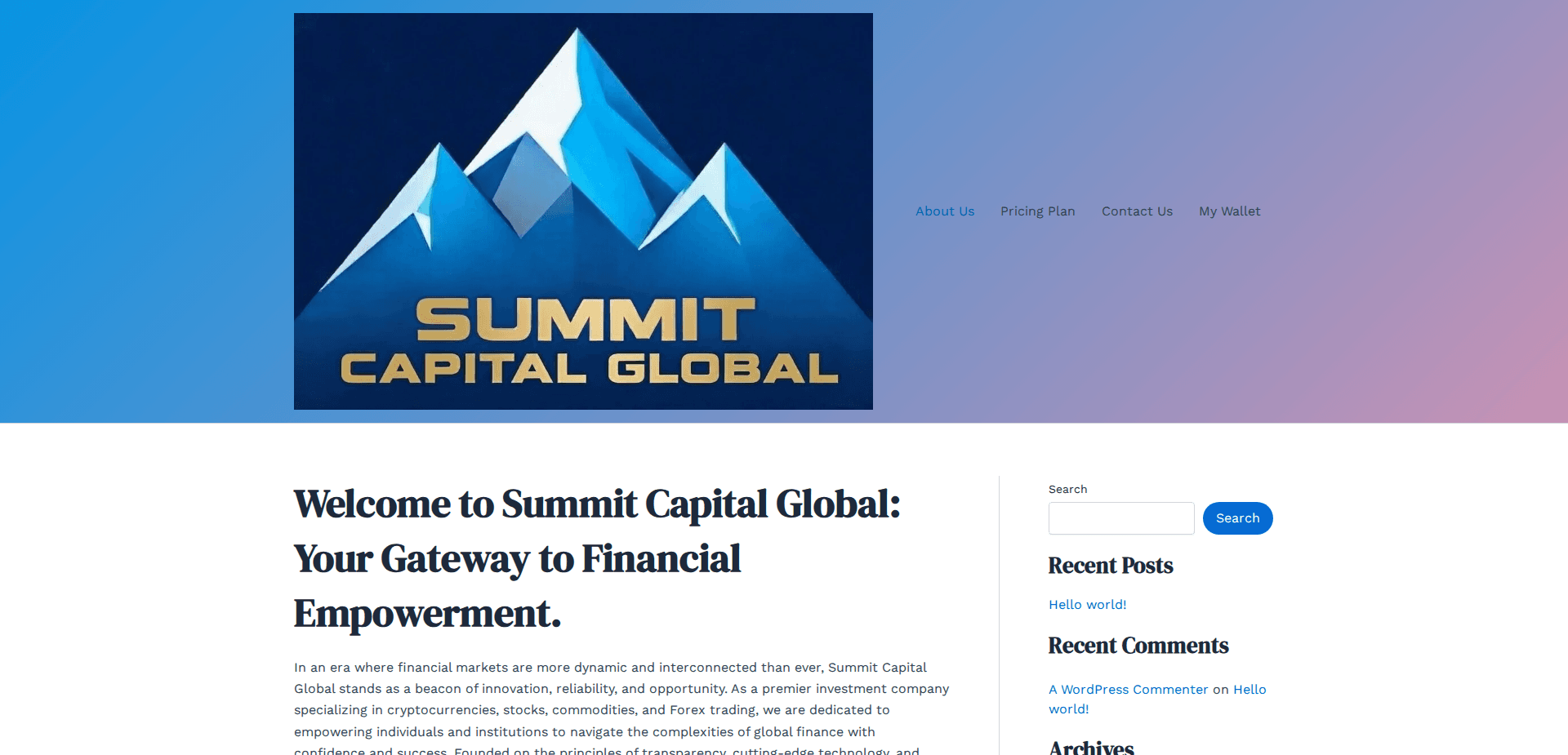 Website screenshot for https://summitcapitalglobal.org/ - 3
