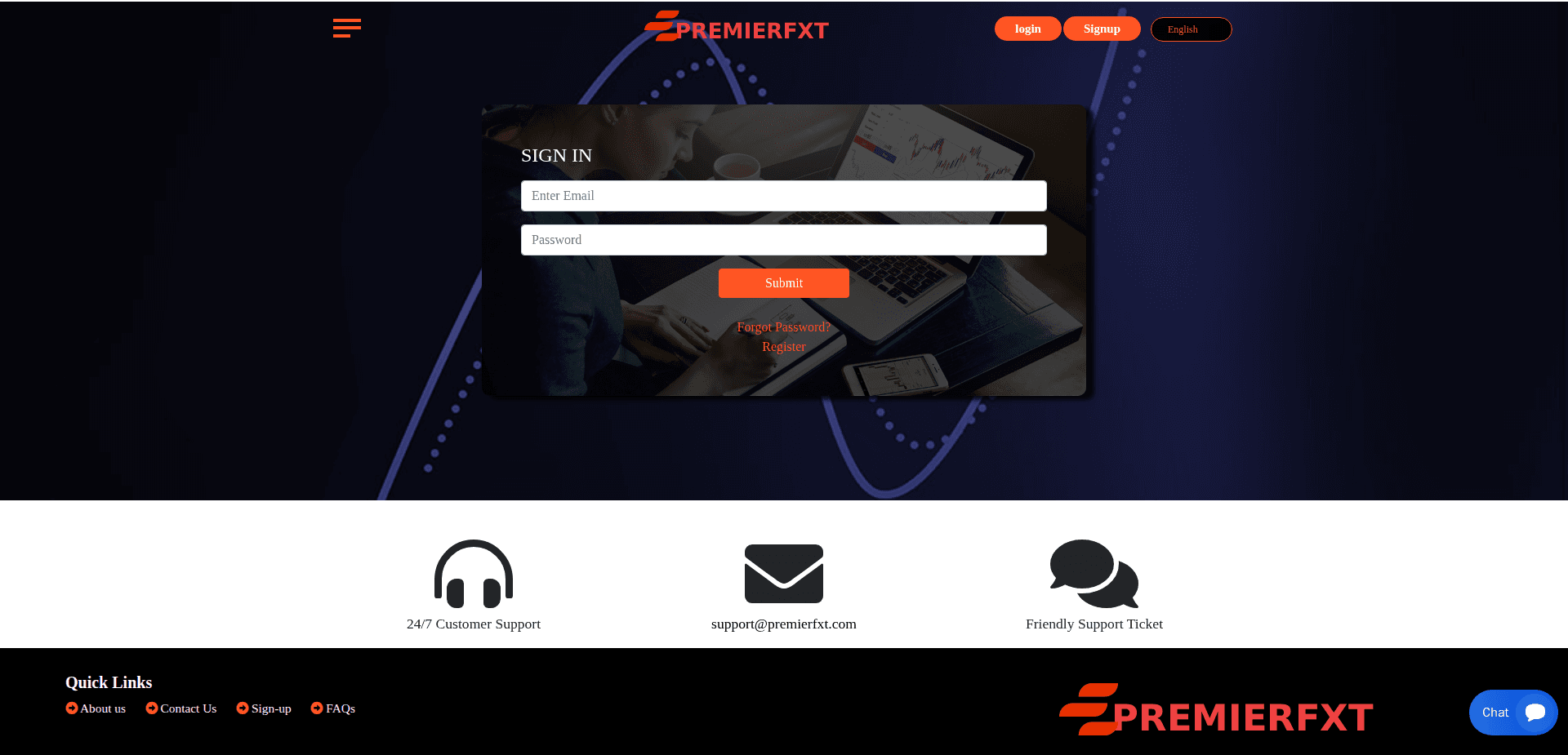 Website screenshot for https://premierfxt.com/ - 1