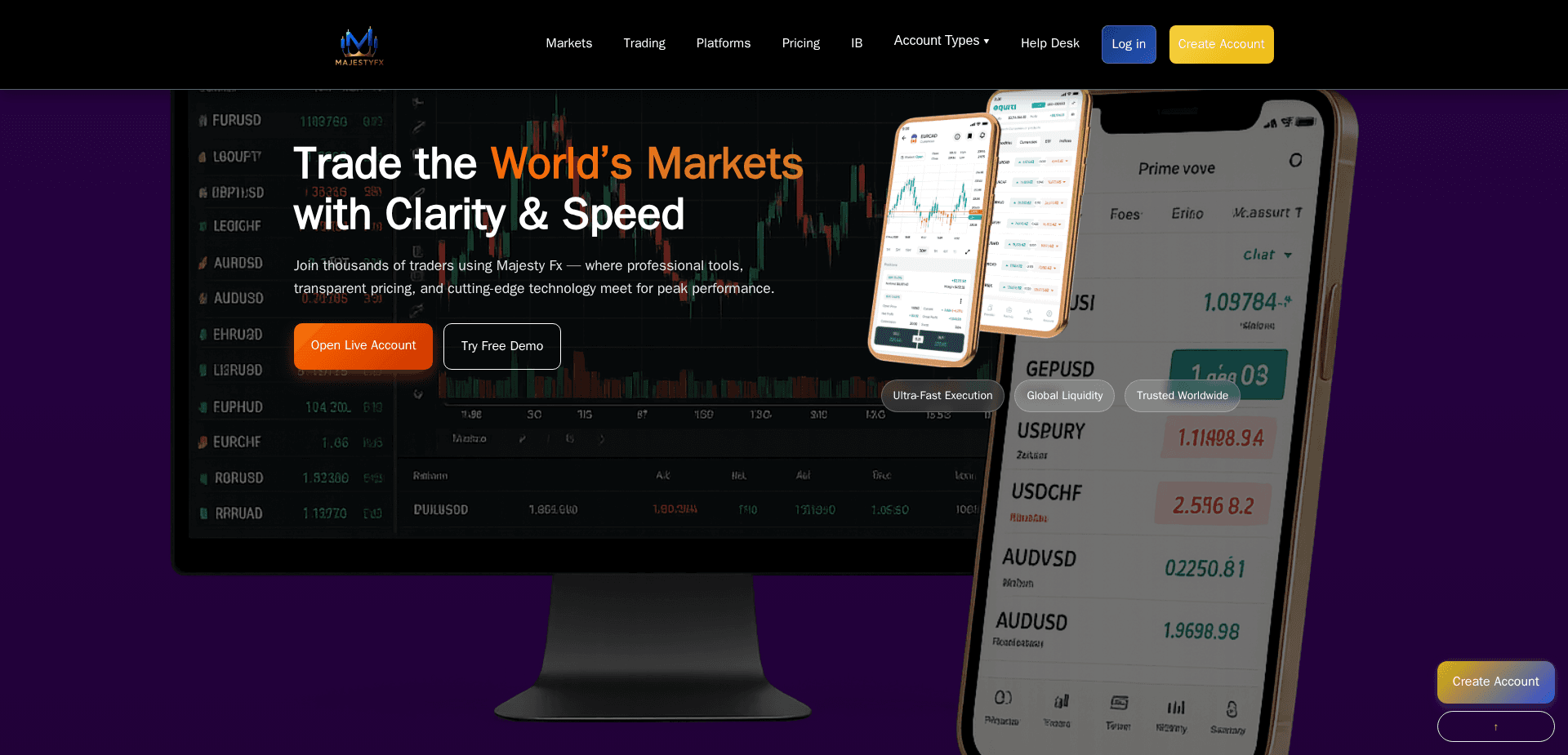 Website screenshot for https://majestyfx.com/ - 1