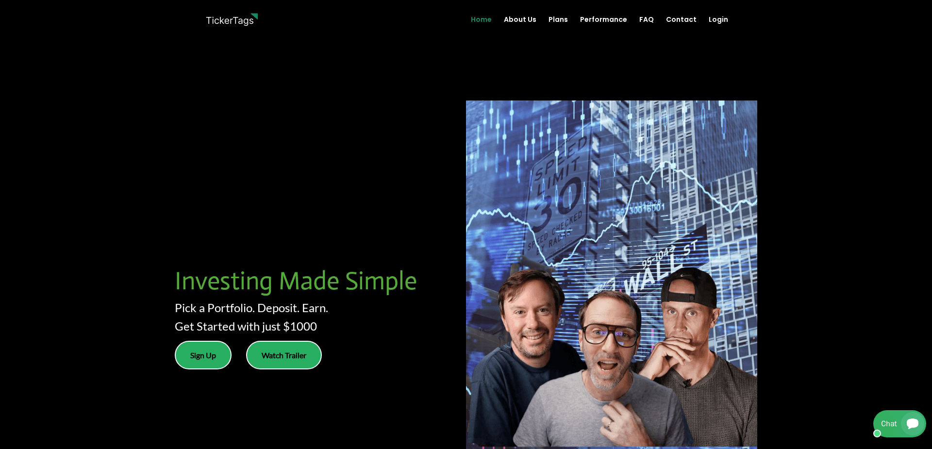 Website screenshot for https://ticker-tags.com/ - 1
