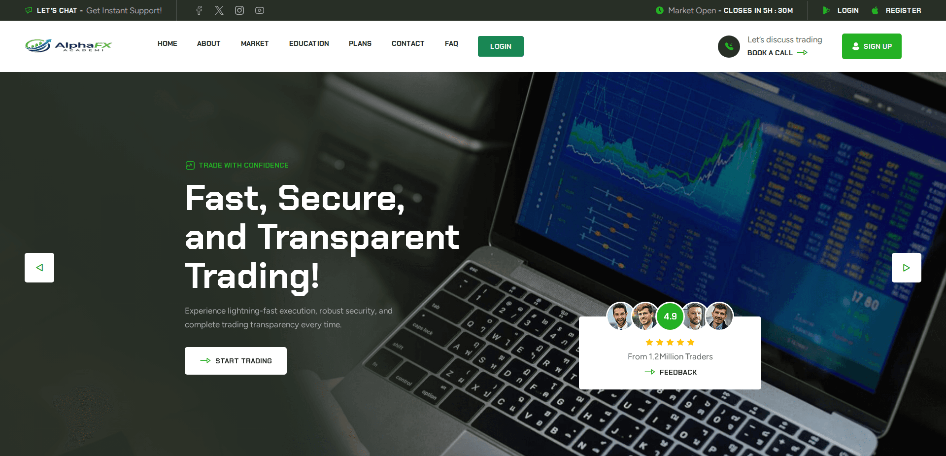 Website screenshot for https://alphafxacademi.com/ - 1