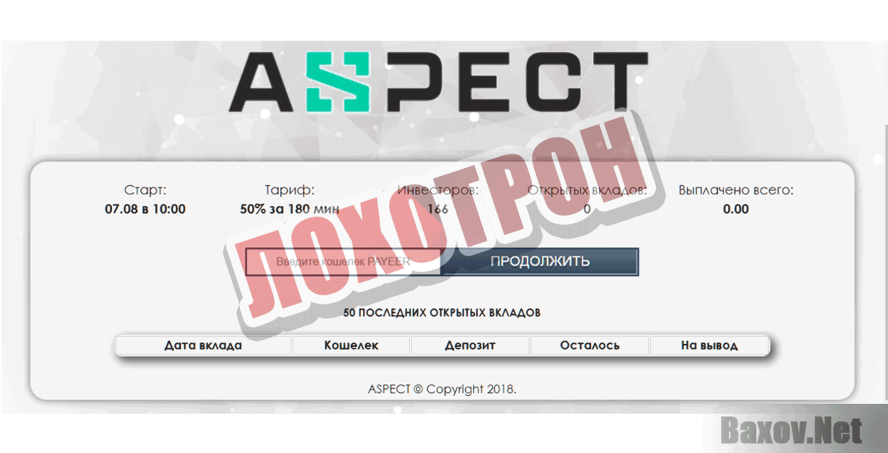 Aspect Лохотрон