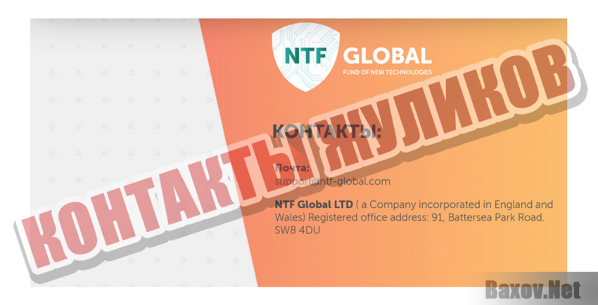 NTF Global Контакты жуликов