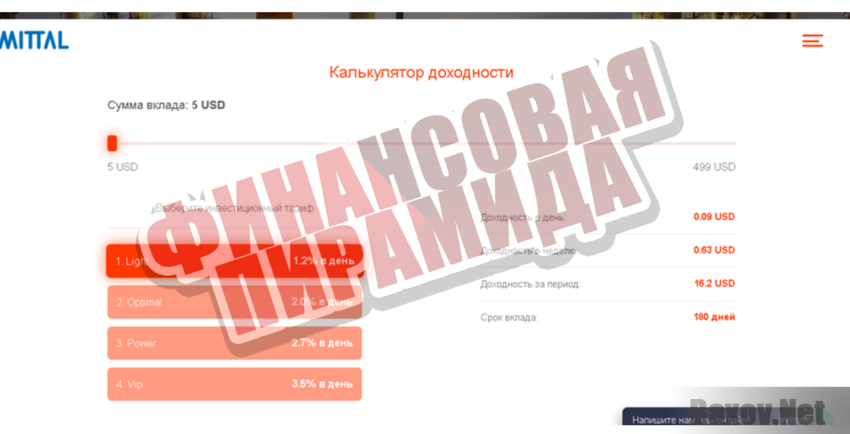 Mittal Steel  - Финансовая пирамида