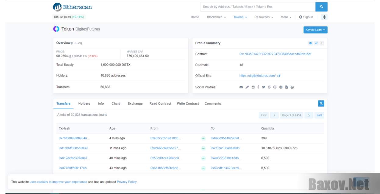 Tracking token