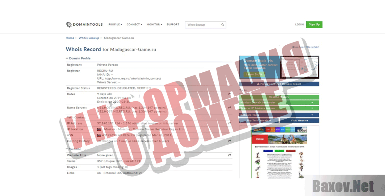 Денежный Madagascar Информация о домене