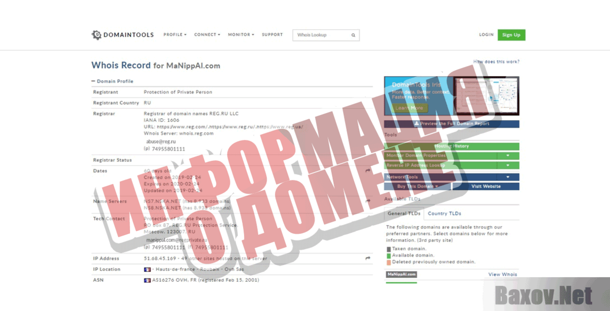 ManipPal Информация о домене