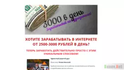 Заработок в интернете от 3 000 рублей в день - Лохотрон
