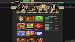Подробный анализ ROX Casino - главная страница