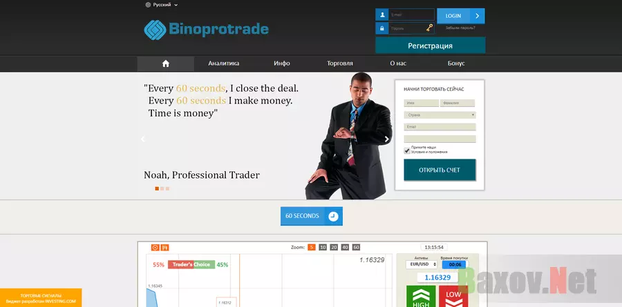 BinoProTrade - лохотрон