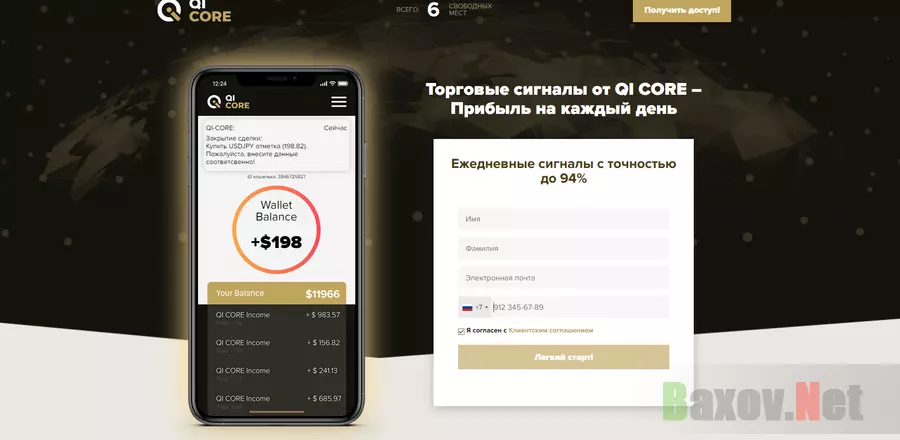 Торговые сигналы от QI CORE