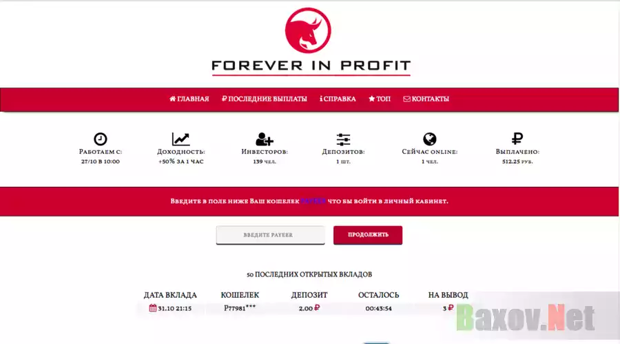 Forever in profit - Лохотрон